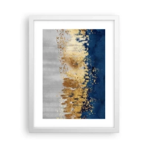 Plakat i hvid ramme - Moderne komposition med gnist - 30x40 cm