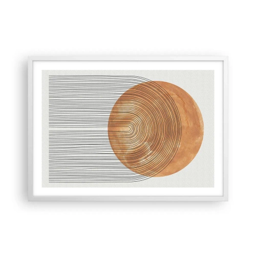 Plakat i hvid ramme - En solrig komposition - 70x50 cm