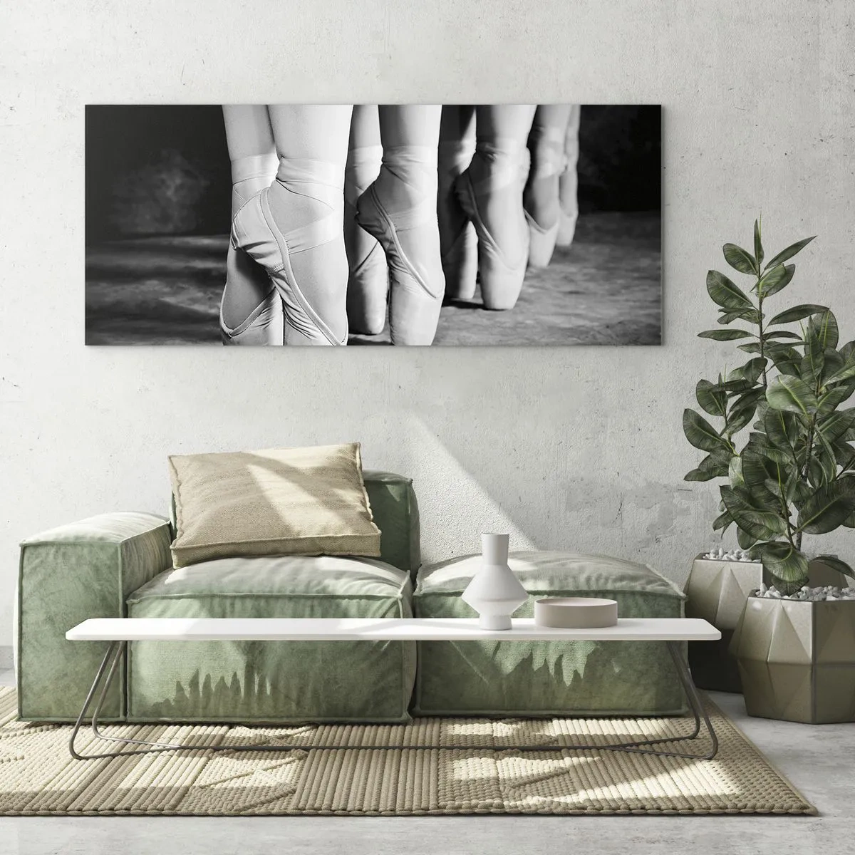 Billede på glas - Sammen, let - 120x50 cm