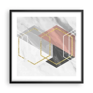 Plakat i sort ramme - Kædesammensætning - 50x50 cm