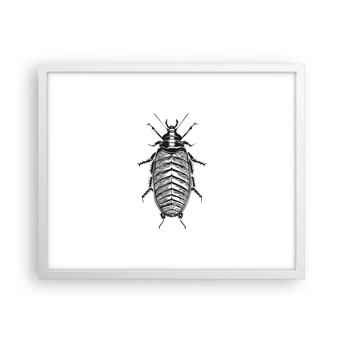 Plakat i hvid ramme - Sikke et eksemplar! - 50x40 cm