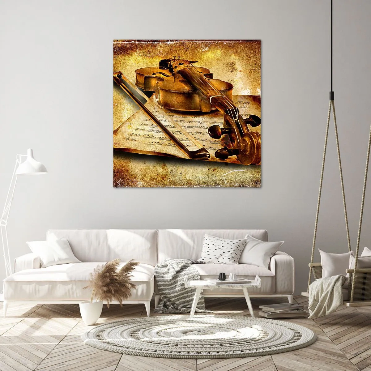 Lærredstryk - Billede på lærred - Virtuos søges omgående - 30x30 cm