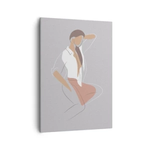 Lærredstryk - Billede på lærred - Omrids af nåde - 50x70 cm