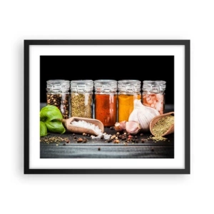 Plakat i sort ramme - For at livet kan smages - 50x40 cm