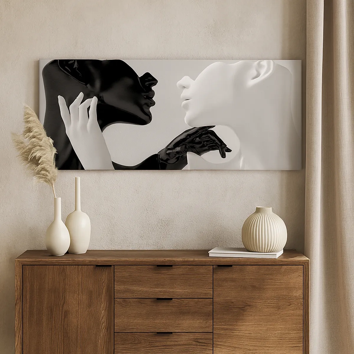 Lærredstryk - Billede på lærred - Tiltrækning - begær - 30x30 cm