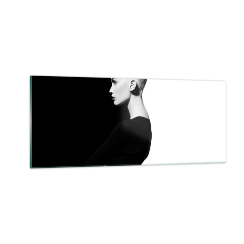 Billede på glas - Blot en kvinde - 100x40 cm