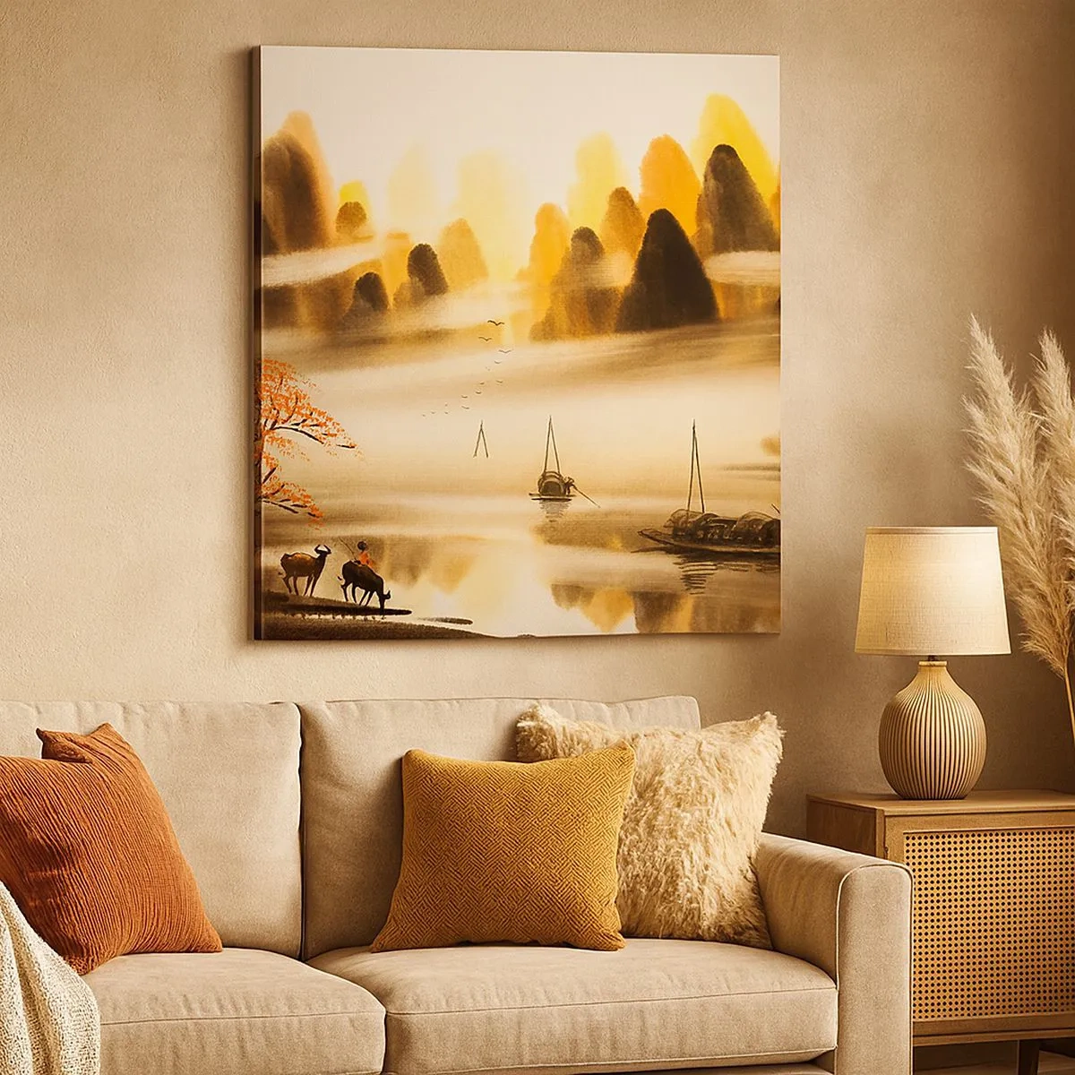 Lærredstryk - Billede på lærred - Længere væk end det fjerne Østen - 30x30 cm