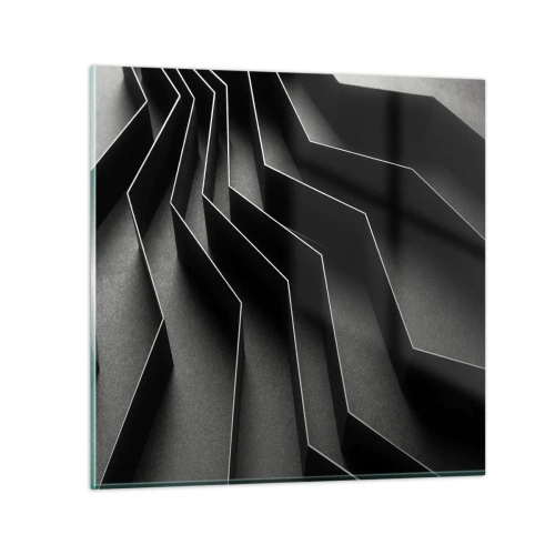 Billede på glas - Rumlig orden - 40x40 cm