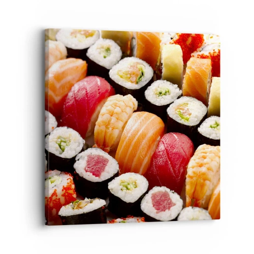 Lærredstryk - Billede på lærred - Asiens farver og smag - 30x30 cm