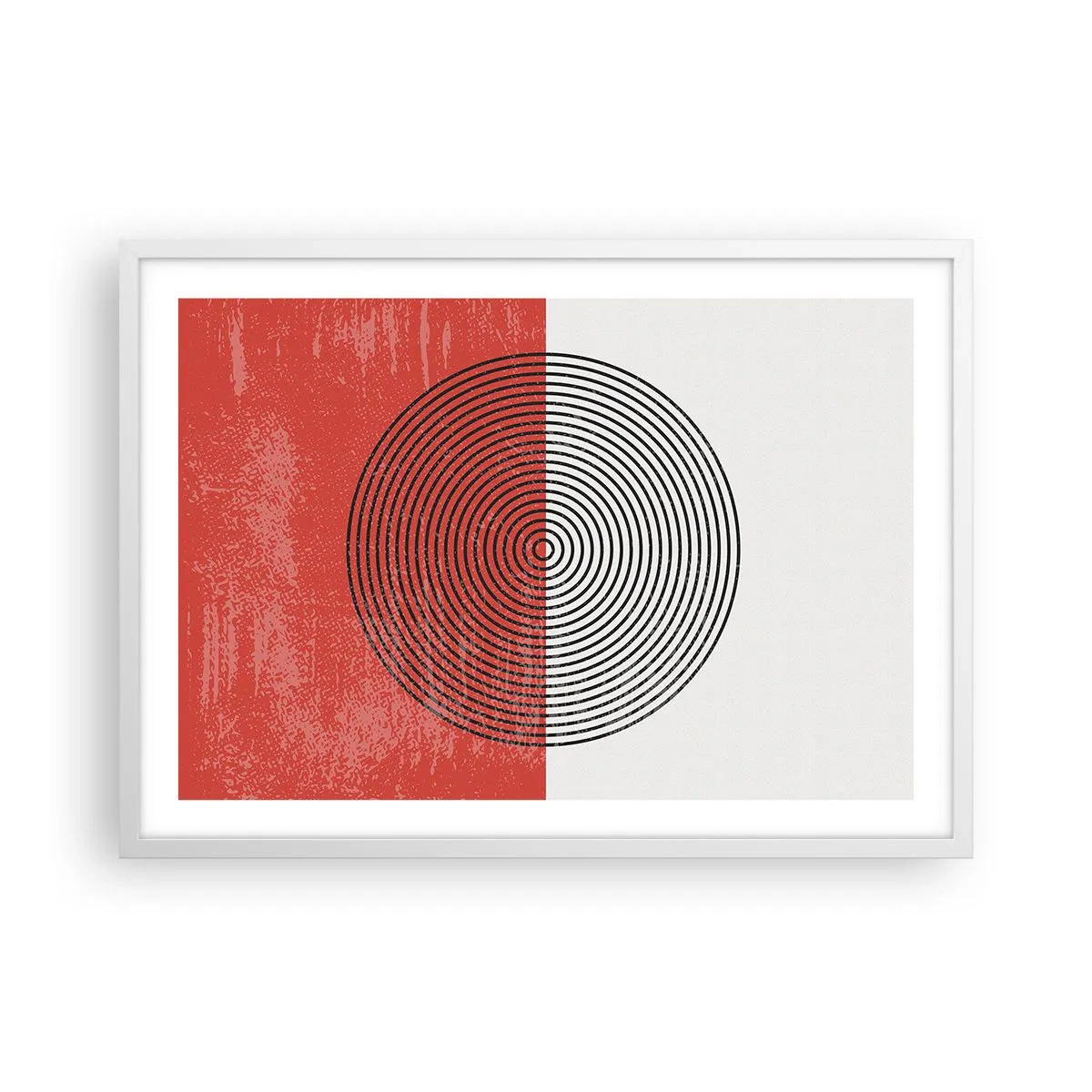 Plakat i hvid ramme - Lige til sagen - 70x50 cm