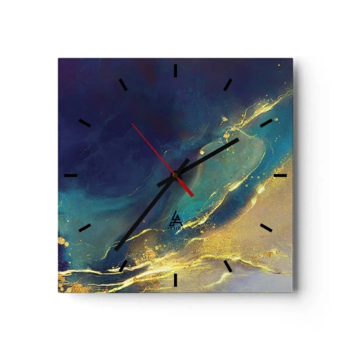 Vægur, Uret - Gylden marsk - 40x40 cm