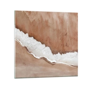 Billede på glas - I jordnære farver - 50x50 cm