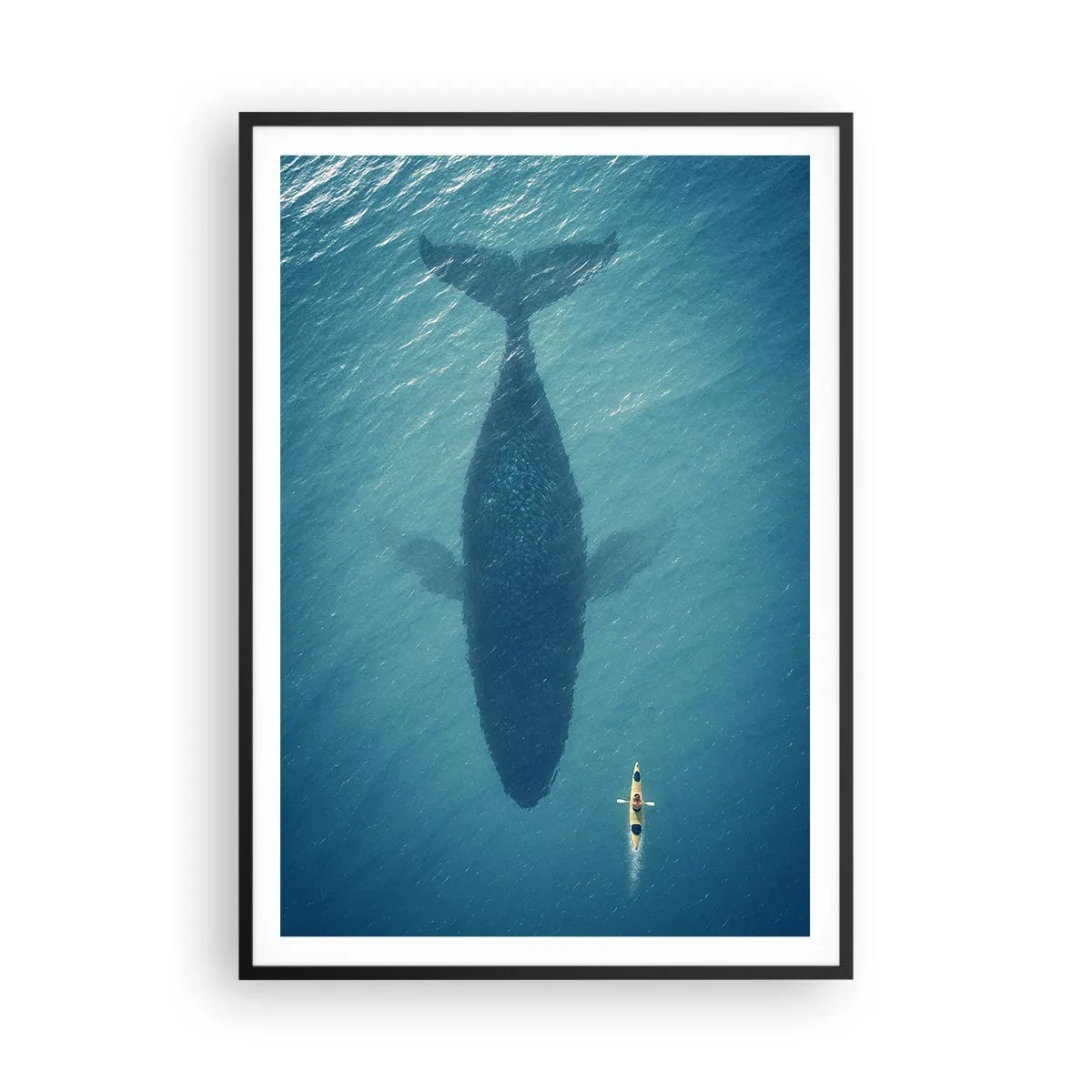 Plakat i sort ramme - Møde på havet - 70x100 cm