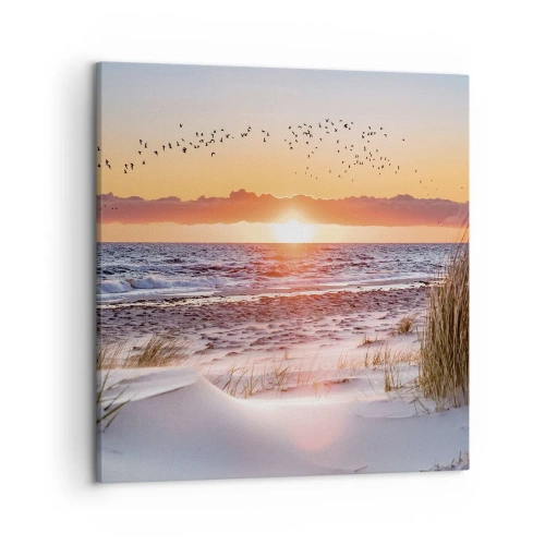 Lærredstryk - Billede på lærred - Vandret landskab - 50x50 cm