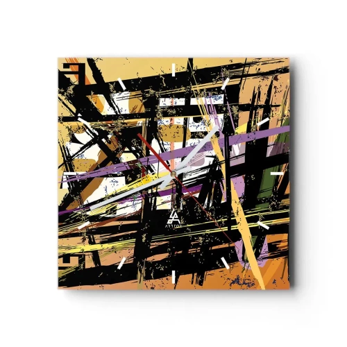 Vægur, Uret - Skarpt snit - 30x30 cm