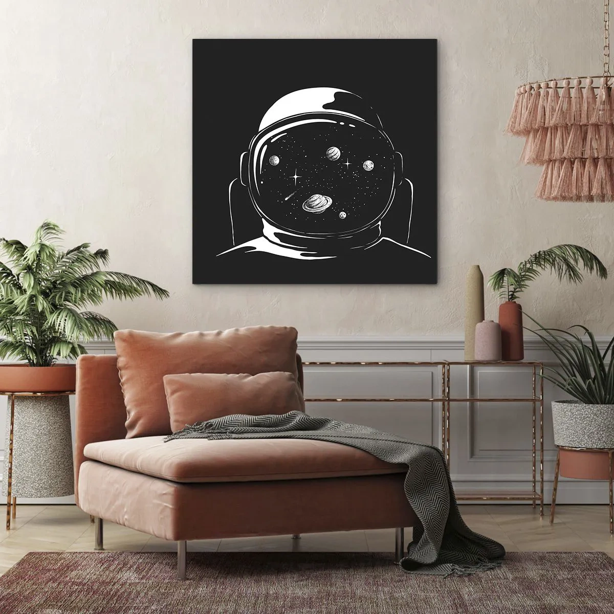 Lærredstryk - Billede på lærred - Flot udsigt - 70x70 cm