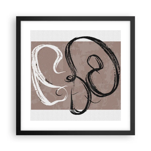 Plakat i sort ramme - Komposition - en søgen efter fuldstændighed - 40x40 cm