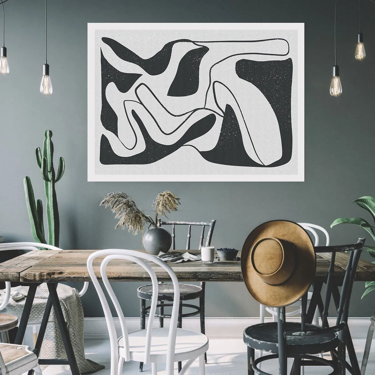 Plakat - Abstrakt leg i en labyrint - 70x50 cm