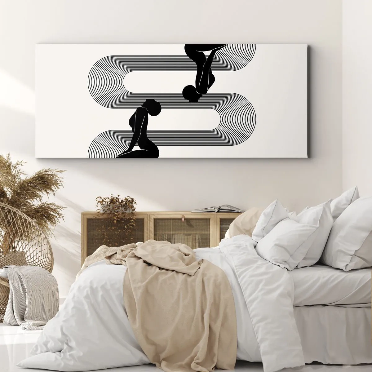 Lærredstryk - Billede på lærred - Sensuel symmetri - 100x40 cm