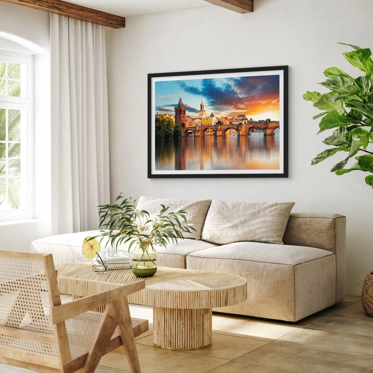 Plakat i sort ramme - Smukt for evigt - 50x40 cm