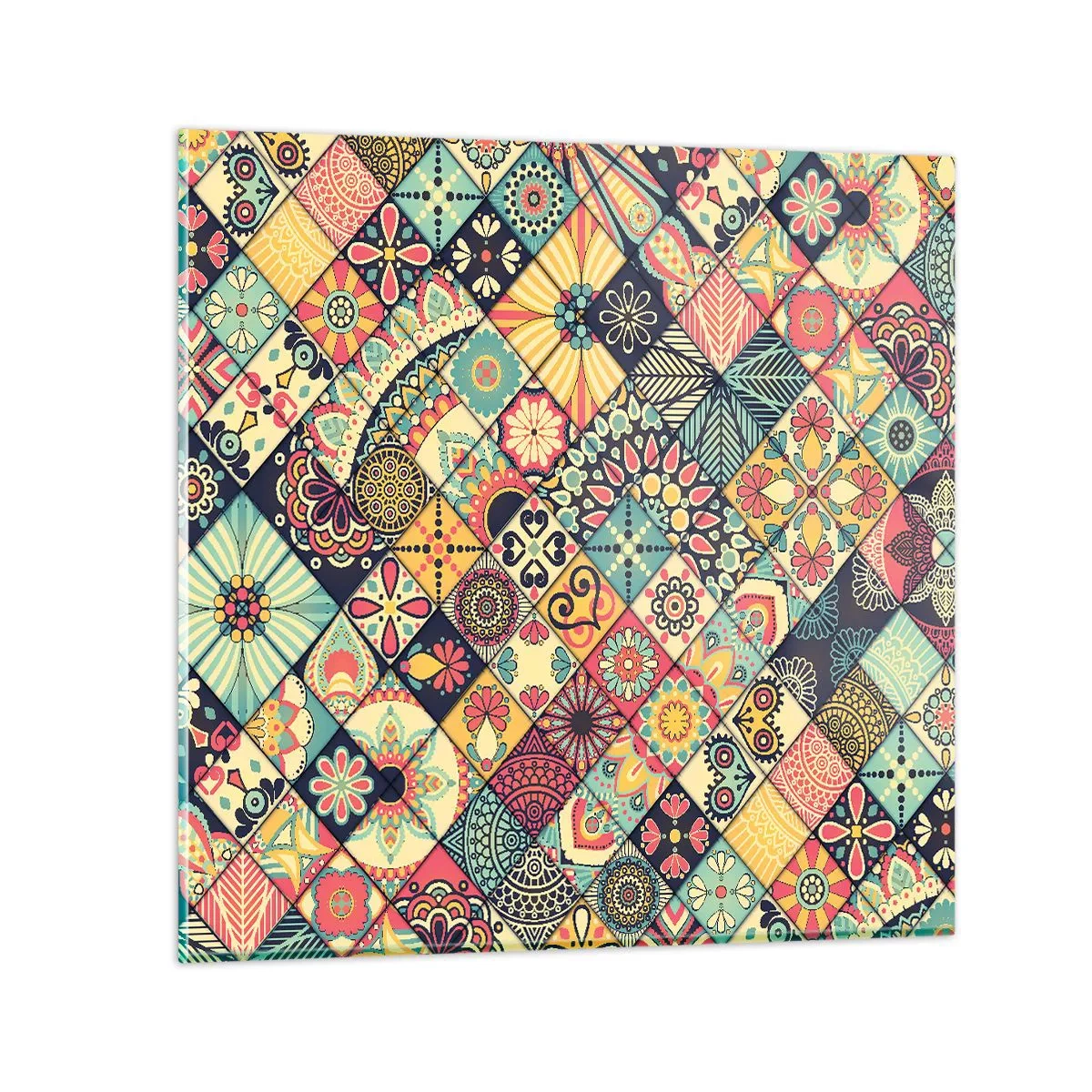 Billede på glas - Marokkansk stemning - 30x30 cm