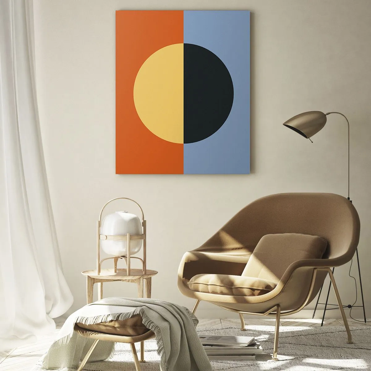Billede på glas - En sammensætning af varme og kølighed - 50x70 cm