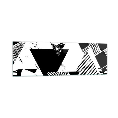 Billede på glas - Regn af trekanter - 160x50 cm