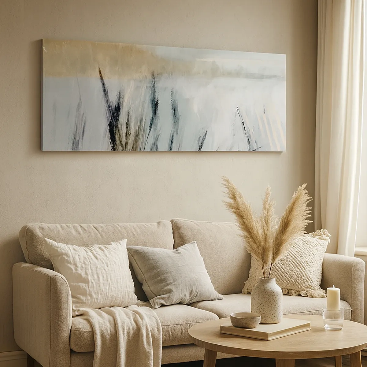 Lærredstryk - Billede på lærred - Vintermarker - 30x30 cm