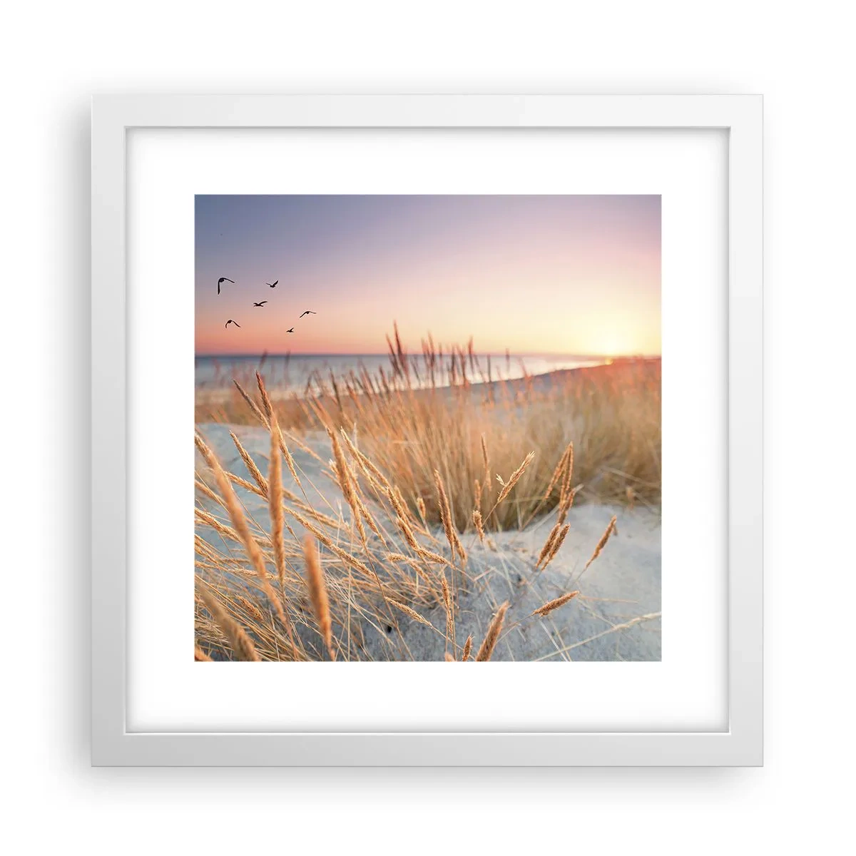 Plakat i hvid ramme - Baltisk vuggevise - 30x30 cm
