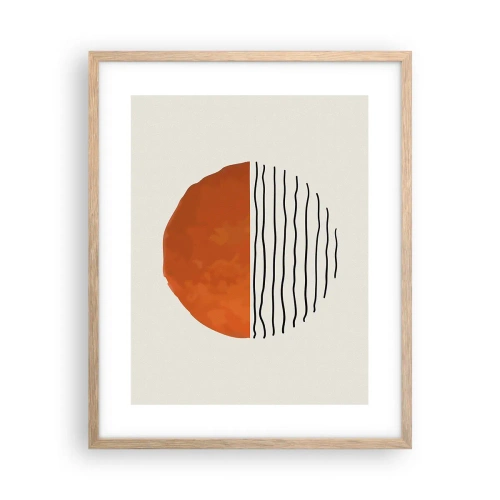 Plakat i ramme af lyst egetræ - I en japansk atmosfære - 40x50 cm