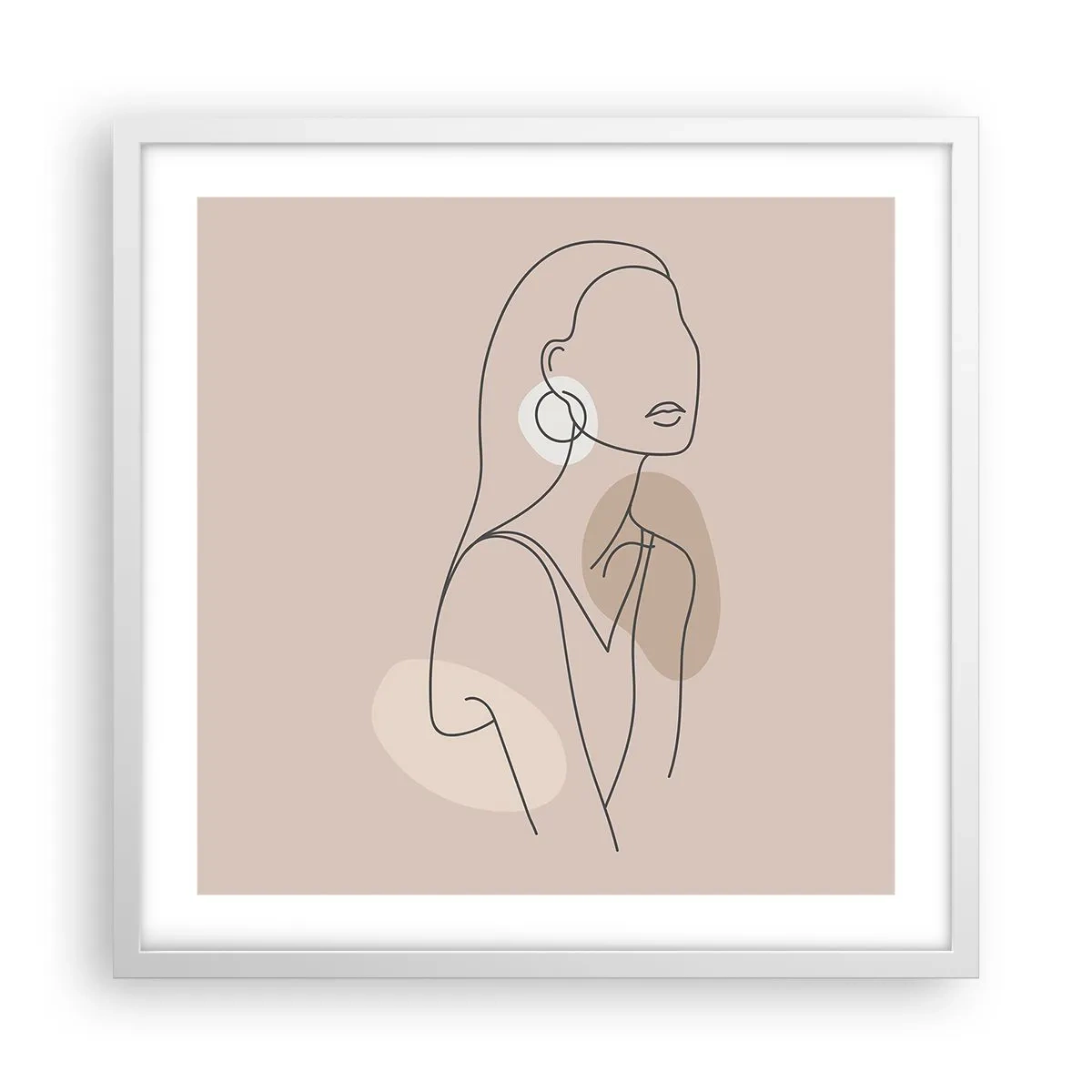 Plakat i hvid ramme - Et ikon for pigelivet - 50x50 cm