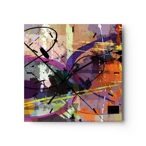 Vægur, Uret - Kan være lige eller rundt - 40x40 cm