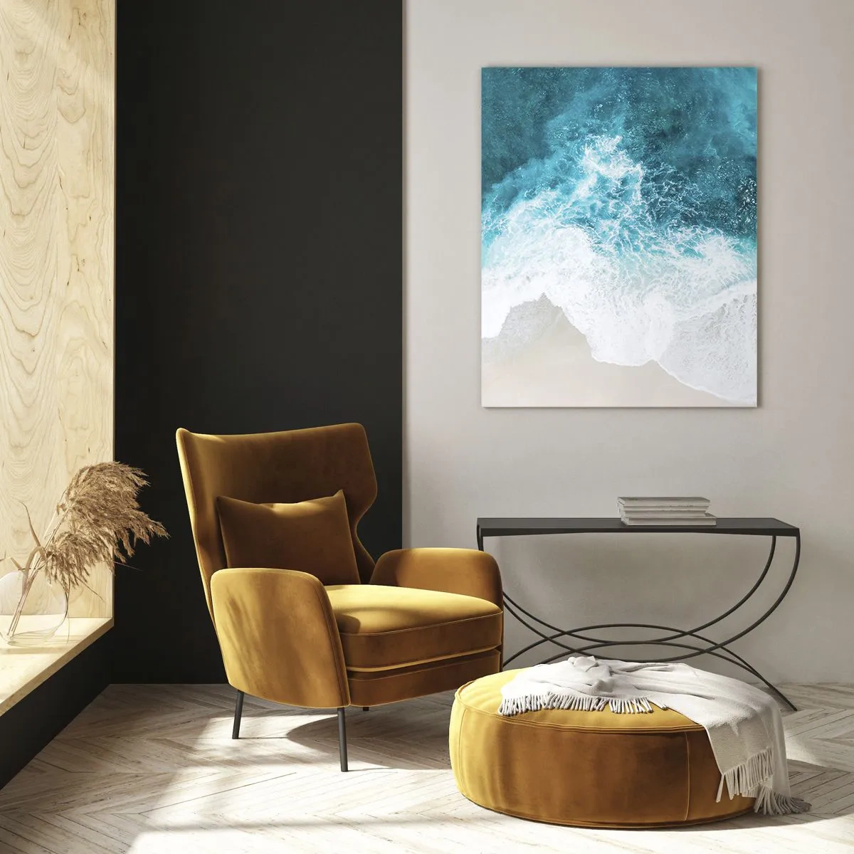 Billede på glas - Naturlig kærtegn - 50x70 cm