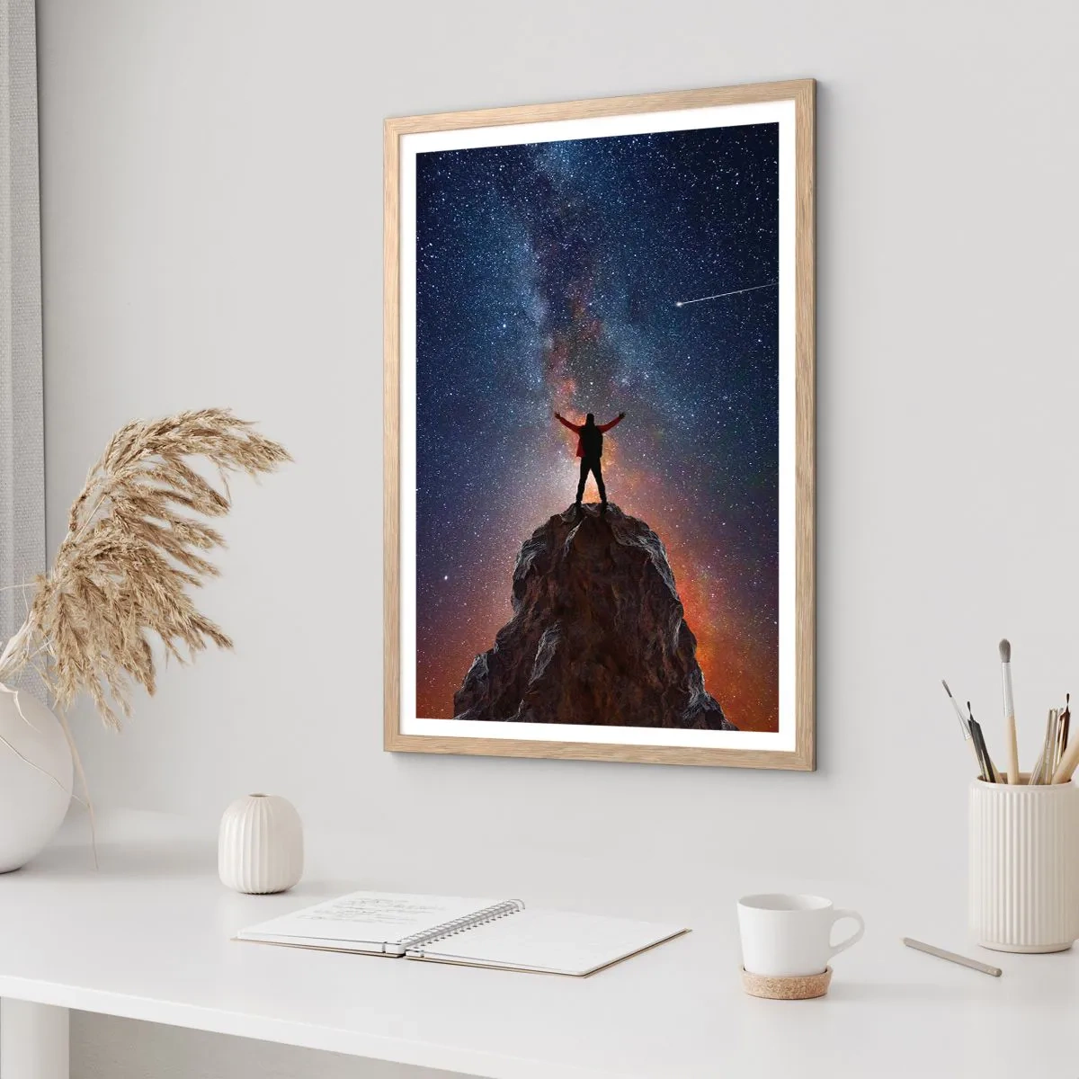 Plakat i ramme af lyst egetræ - Magten er hos mig! - 70x100 cm