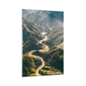 Billede på glas - Direkte fra hjertet af bjergene - 80x120 cm