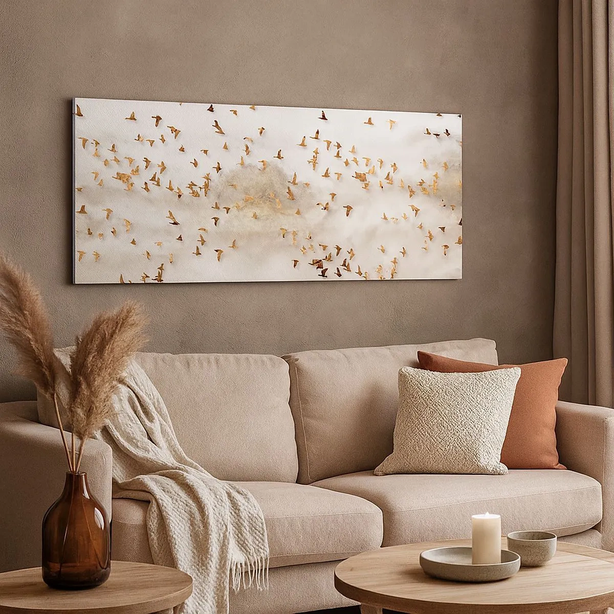 Lærredstryk - Billede på lærred - Det er på tide... - 100x40 cm