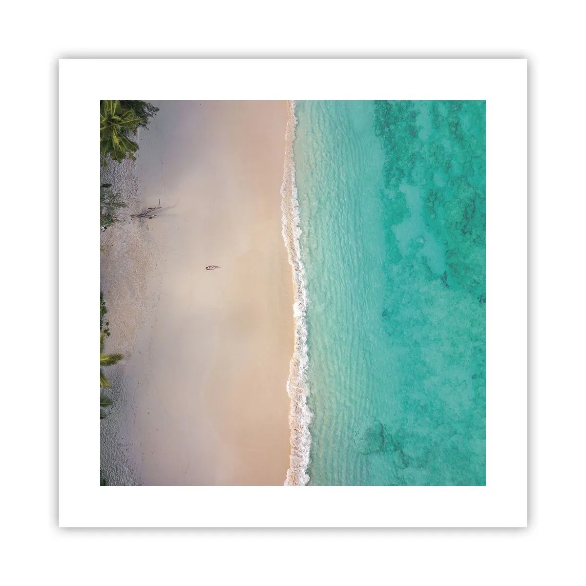 Plakat - Paradis strand - 40x40 cm