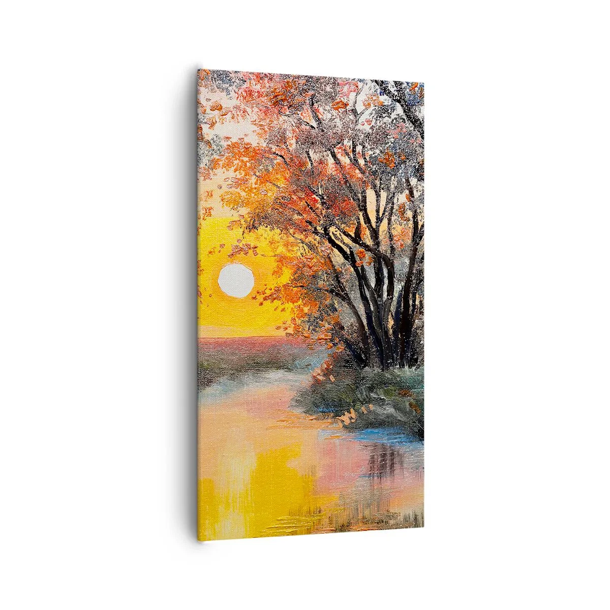 Lærredstryk - Billede på lærred - Efterårs atmosfære - 65x120 cm