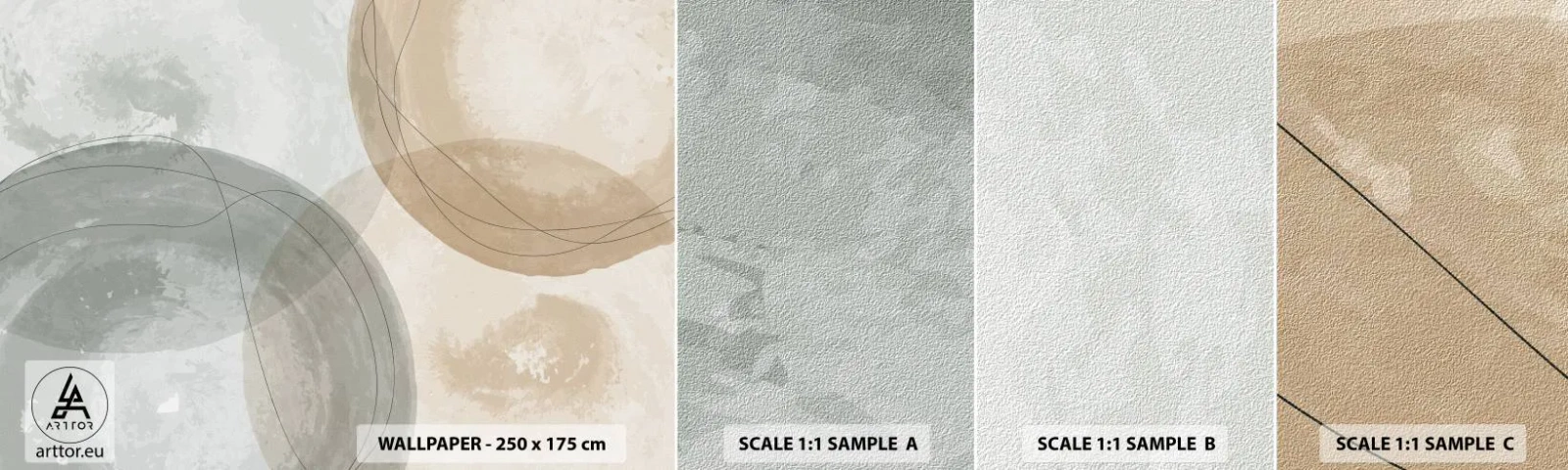 Prøve Fototapet Selvklæbende Deluxe Sticker - Gennemtrængning af verdener - Abstraktion, Stykke, Distrikter - 100x30 cm