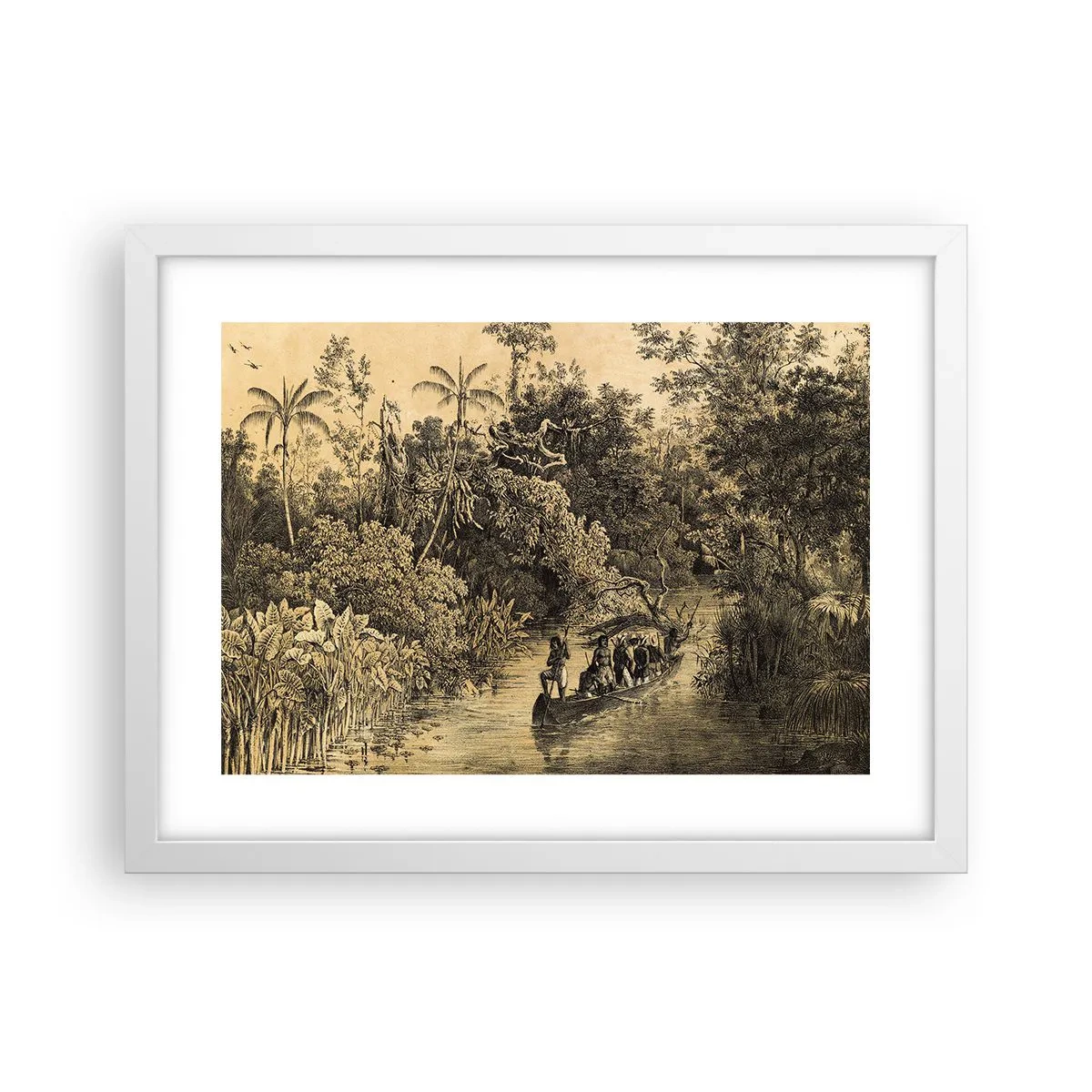 Plakat i hvid ramme - Rejsen til kilden - 40x30 cm