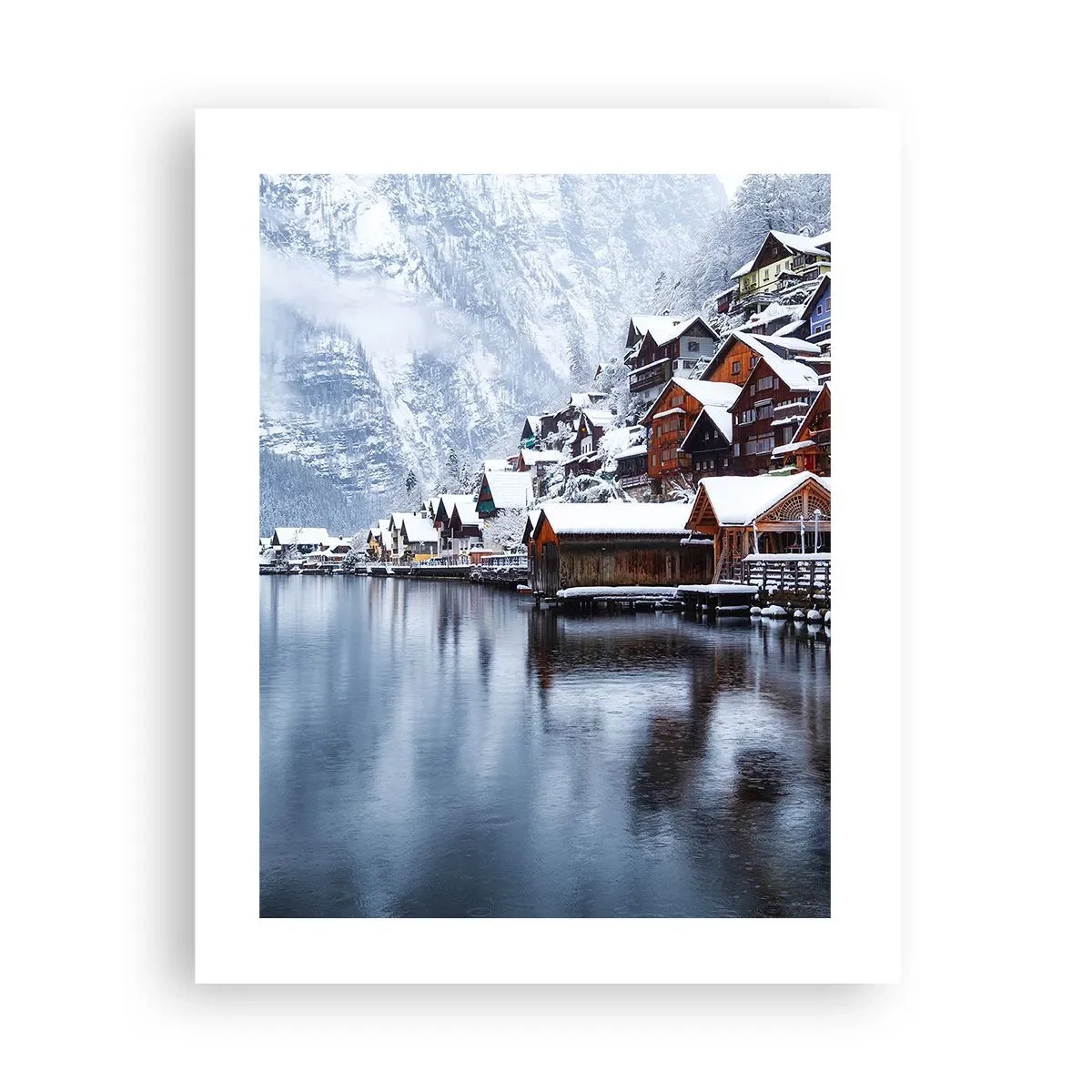 Plakat - I en vinterdekoration - 40x50 cm