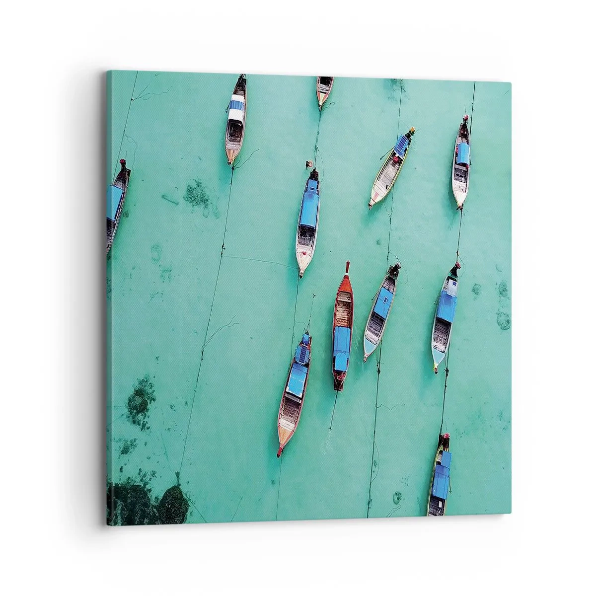 Lærredstryk - Billede på lærred - I glædelig forventning - 70x70 cm