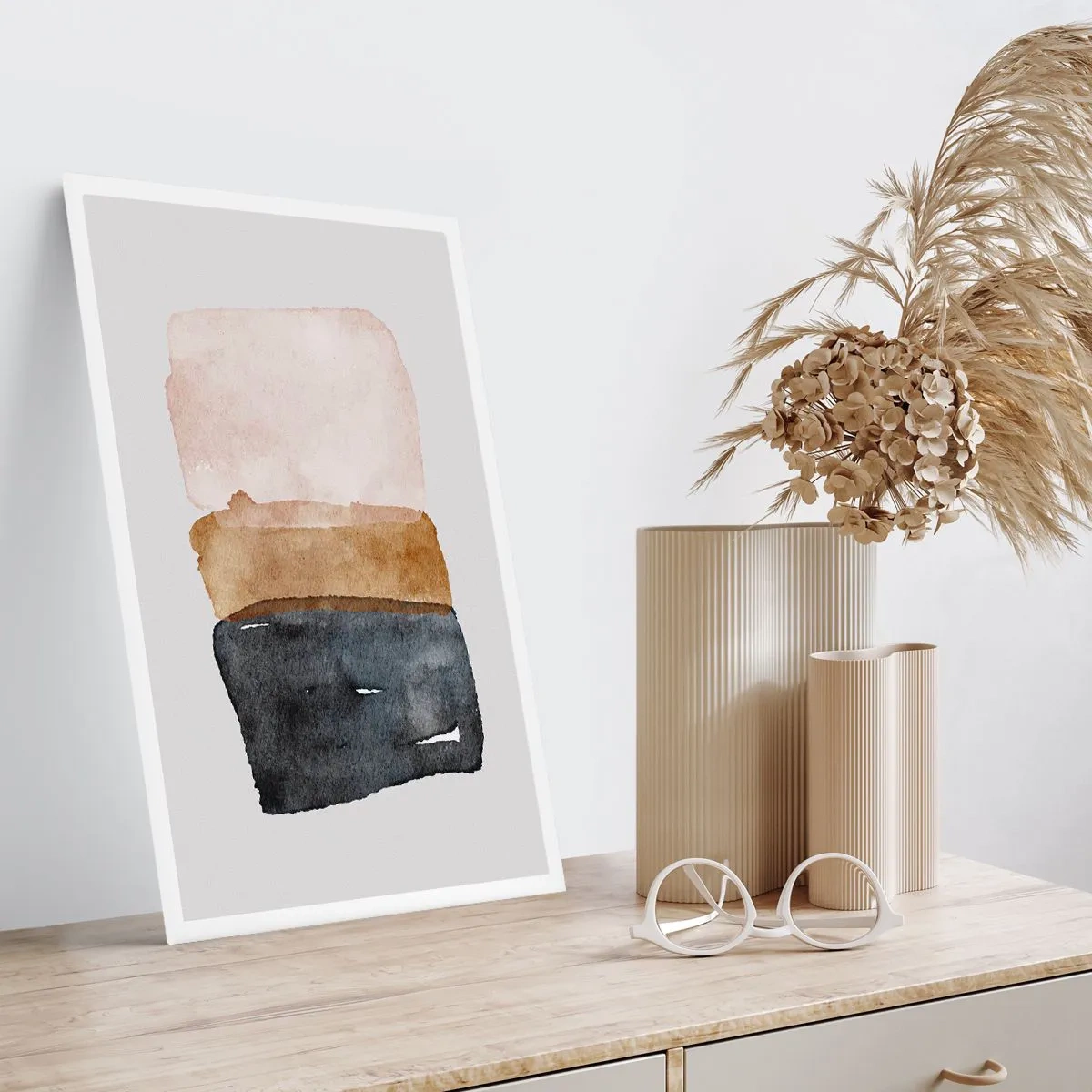 Plakat - Sammensætning af jordfarver - 70x100 cm