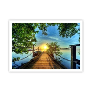 Plakat - Mod vest ved vandet - 100x70 cm
