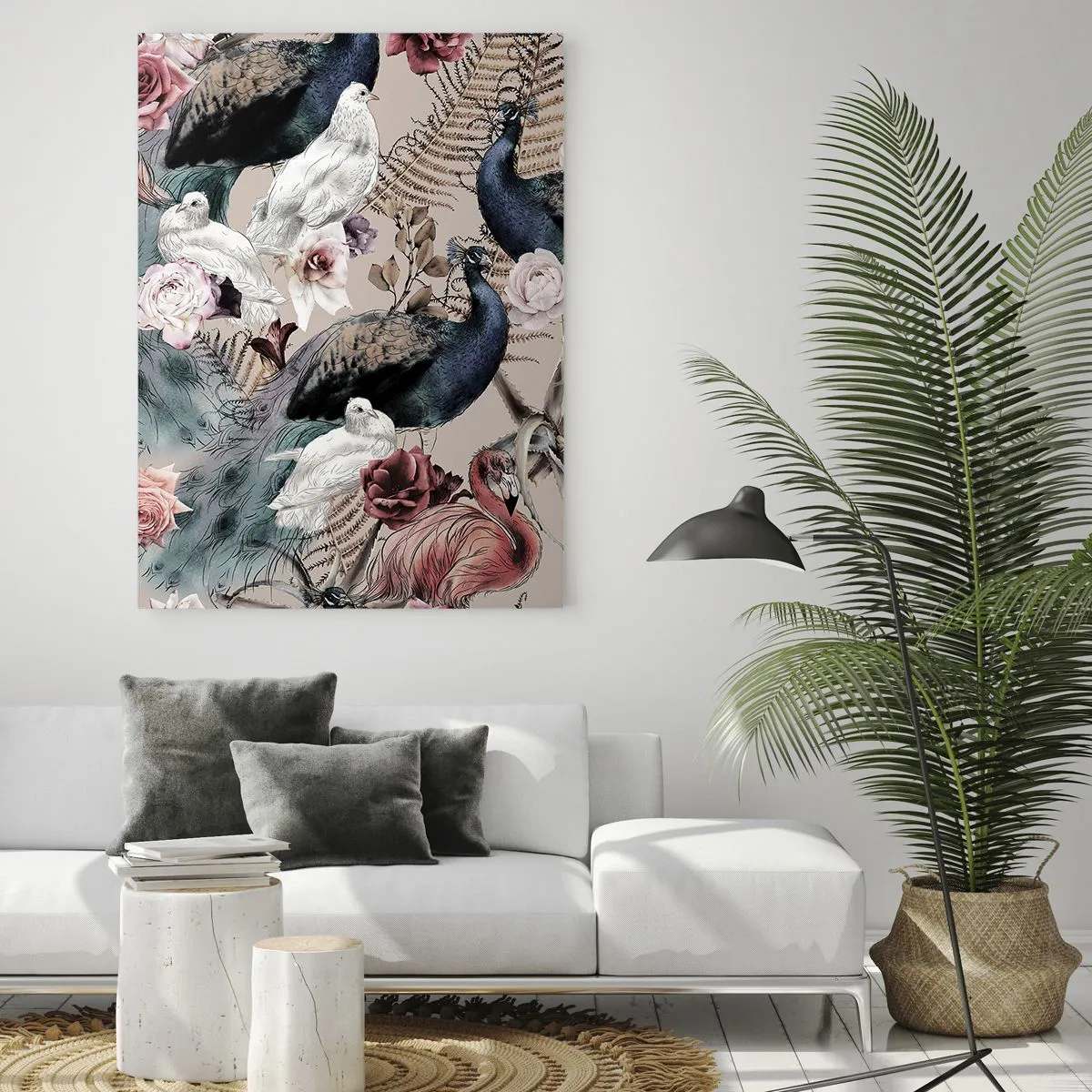 Billede på glas - I paladsets have - 70x100 cm