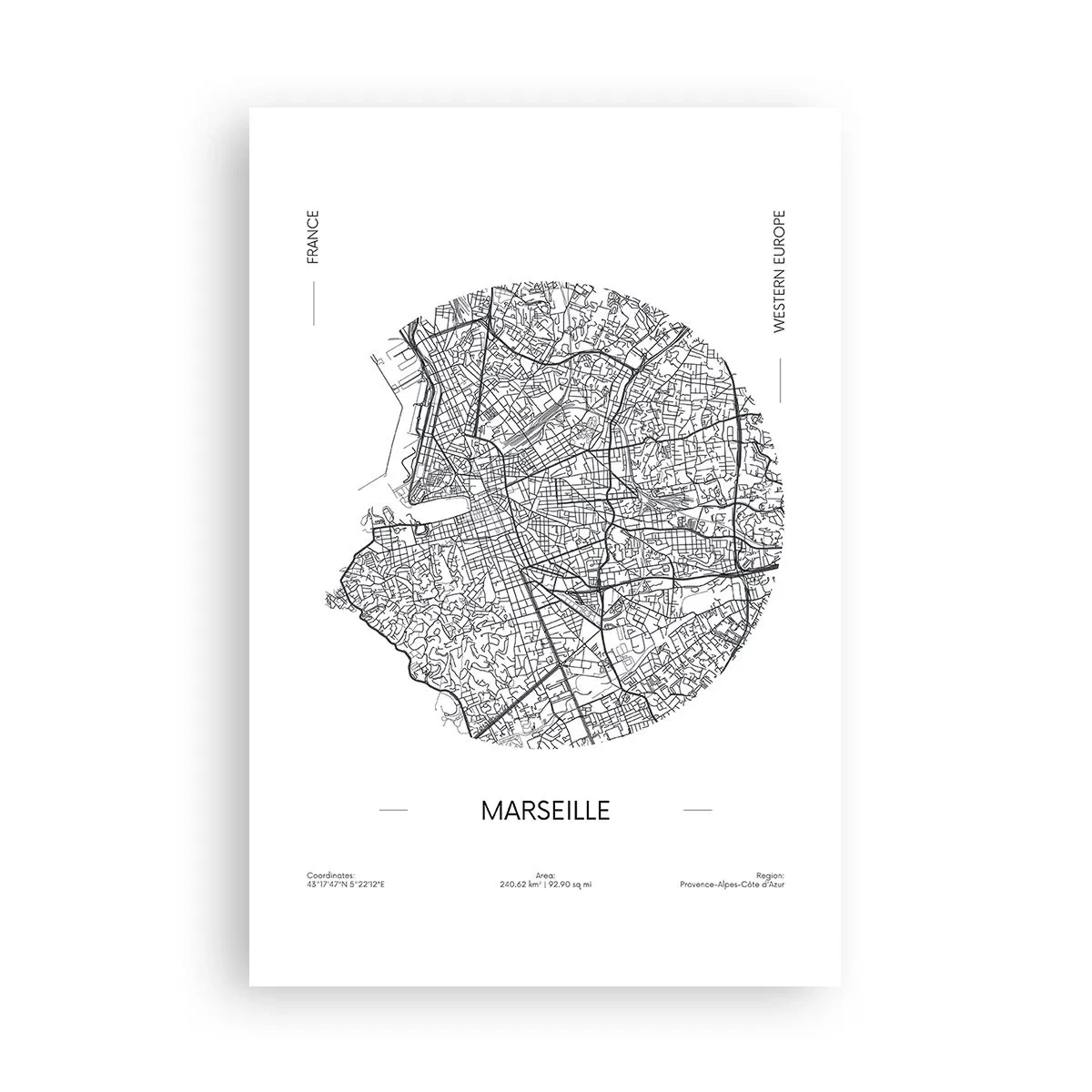 Plakat - Marseilles anatomi - 61x91 cm