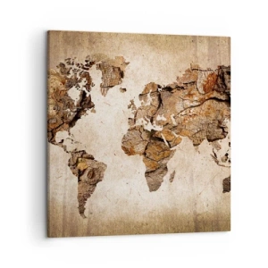 Lærredstryk - Billede på lærred - Opdagelse af verden - 50x50 cm