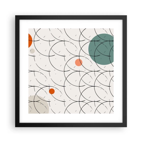 Plakat i sort ramme - I popkunstens ånd - 40x40 cm