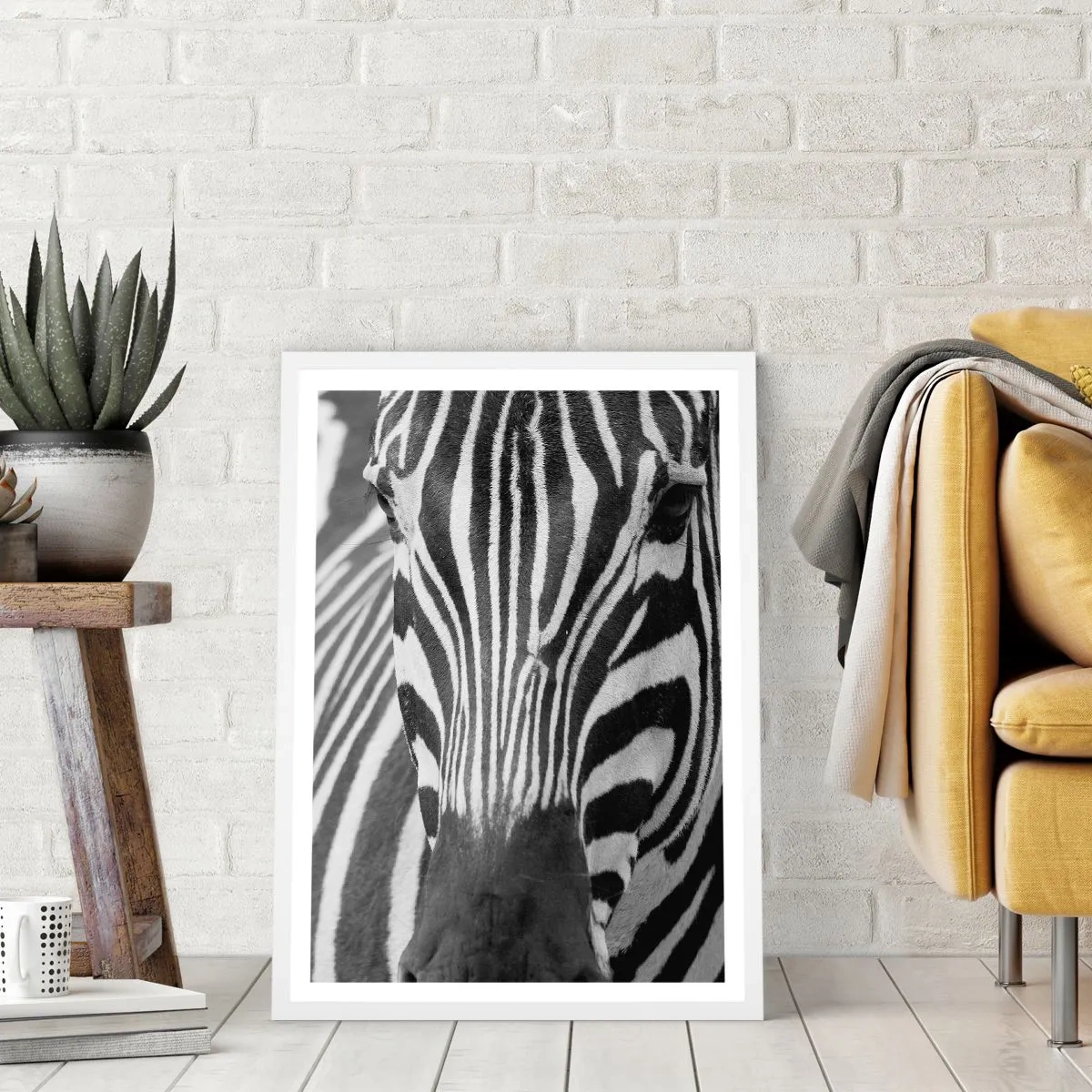 Plakat i hvid ramme - Verden er sort og hvid - 30x40 cm