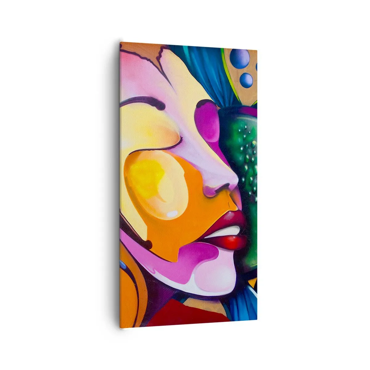 Lærredstryk - Billede på lærred - Berør med farve - 65x120 cm